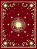 Crimson Sunburst Starfield Corner Accents Rug