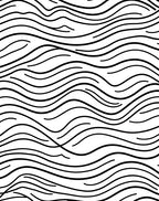 Abstract Black and White Wavy Lines Rug