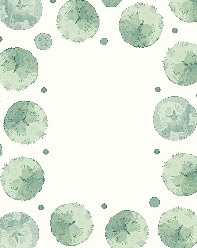 Sage Green Botanical Bloom Border Rug