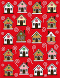 Festive Gingerbread House Swirls Rug