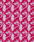 Dramatic Red Floral Motif Lilac Background Rug