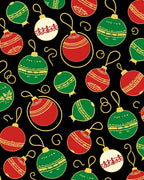 Red Green White Ornament Holiday Garland Rug
