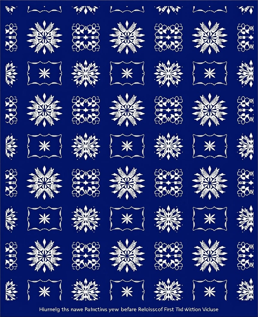 Royal Blue Starburst Medallion Rug
