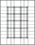 Bold Black Grid Lattice Rug
