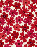 Retro Red Floral Bloom Rug