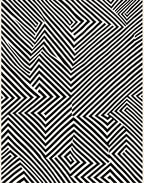 Abstract Black White Zigzag Shape Overlay Rug