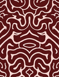 Deep Crimson Organic Flow Rug