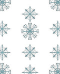 Winter Blue Snowflake Medallion Rug