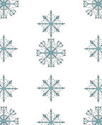 Winter Blue Snowflake Medallion Rug