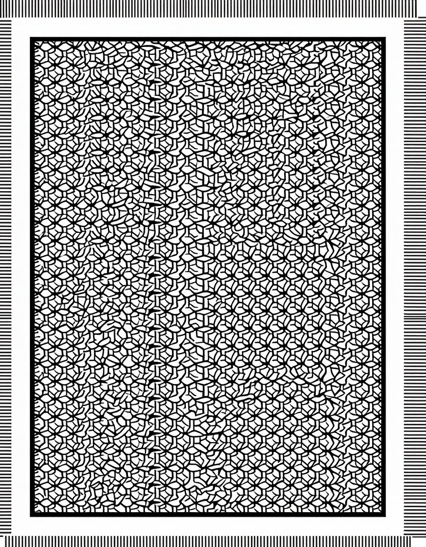Monochromatic Organic Geometric Lattice Rug