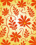 Vibrant Red Floral Vines Rug