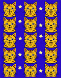 Yellow Kitten Starry Night Rug