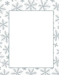 Pale Gray Snowflake Winter Wonderland Rug