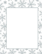 Pale Gray Snowflake Winter Wonderland Rug