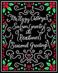 Christmassy Red Green Holly Calligraphy Rug
