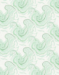 Pale Green Abstract Swirl Rug
