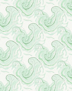 Pale Green Abstract Swirl Rug