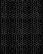 Modern Black Hexagon Weave Rug