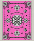 Bright Pink Medallion Floral Composition Rug