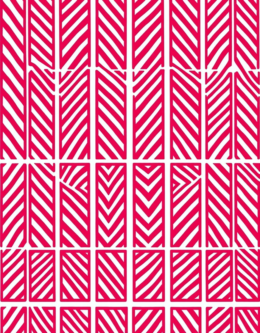 Bold Red Diagonal Stripe Blocks Rug