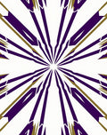 Purple Gold Abstract Starburst Rug