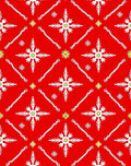 Red Festive Snowflake Medallion Rug