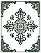 Dark Green Celtic Knot Medallion Rug