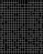 Black White Geometric Rectangles Grid Rug