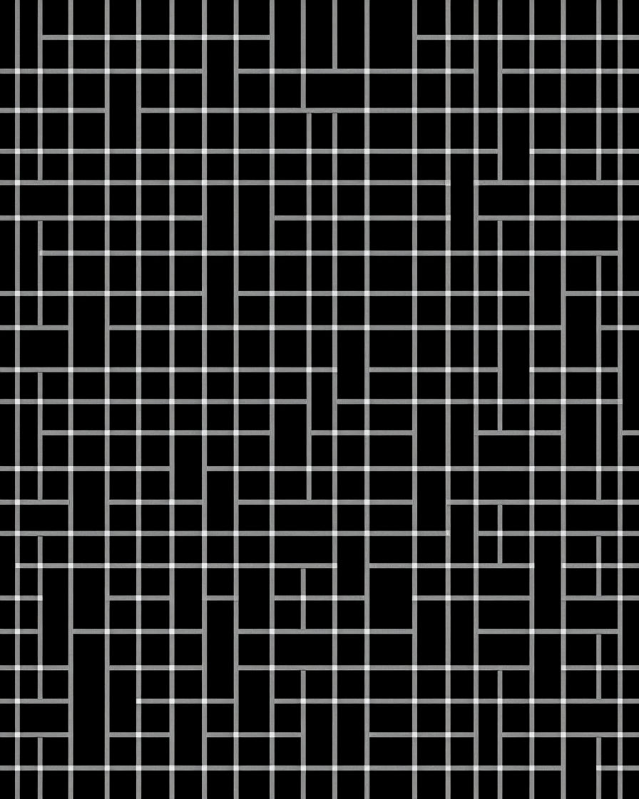 Black White Geometric Rectangles Grid Rug