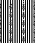 Chic Black White Vertical Stripe Panel Rug