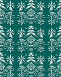 Emerald White Botanical Lace Repeating Rug