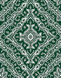 Emerald White Foliage Arabesque Rug