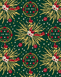 Emerald Green Cosmic Rabbit Garland Rug