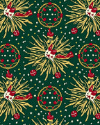 Emerald Green Cosmic Rabbit Garland Rug