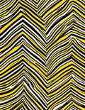 Bold Yellow Black White Jagged Stripes Rug