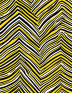 Bold Yellow Black White Jagged Stripes Rug