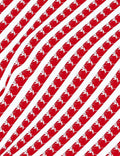Crimson And White Slanted Stripes Rug