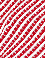 Crimson And White Slanted Stripes Rug