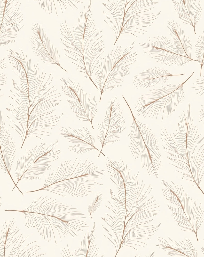 Earthy Tone Feather Scatter Rug