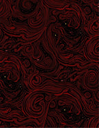 Crimson Swirl Nebula Art Rug