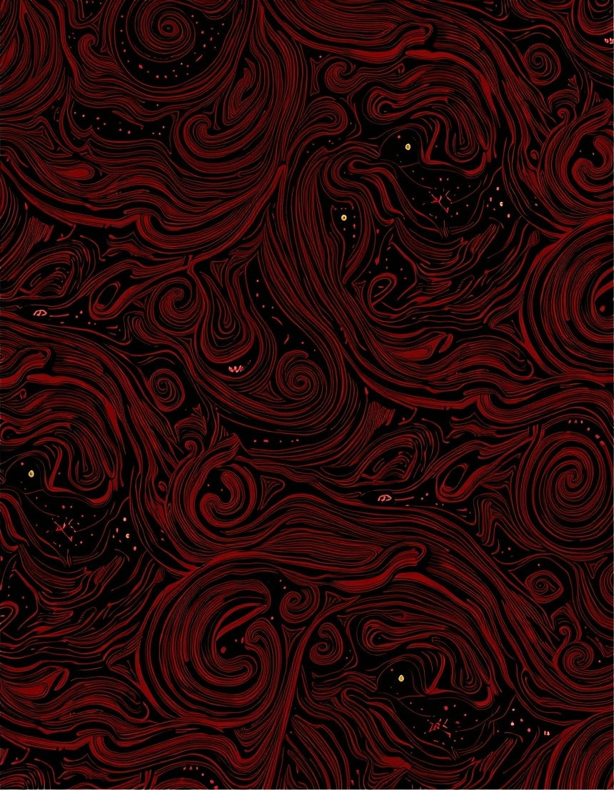 Crimson Swirl Nebula Art Rug