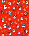 Red Snowman Snowstorm Collection Rug