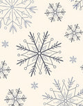 Winter Blue Snowflake Collage Rug