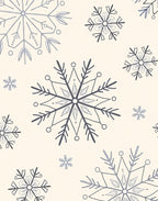 Winter Blue Snowflake Collage Rug