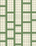 Sage Green Plaid Window Pane Rug