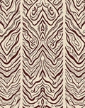 Rich Crimson Zebra Stripe Symmetry Rug