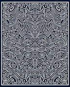 Bold Navy Abstract Organic Flow Rug
