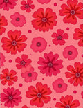 Retro Pink Floral Dot Garden Rug