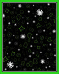 Black Cosmic Starburst Scatter Rug