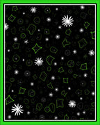 Black Cosmic Starburst Scatter Rug